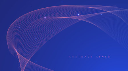 Abstract colored dynamic waves. Modern abstract cover. colorful curve lines. Graphic concept for your designのイラスト素材