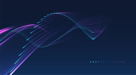 Abstract colored dynamic waves. Modern abstract cover. colorful curve lines. Graphic concept for your designのイラスト素材