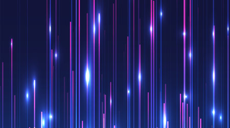 Abstract blue lines on dark background. Magic light effects. Graphic concept for your design.のイラスト素材