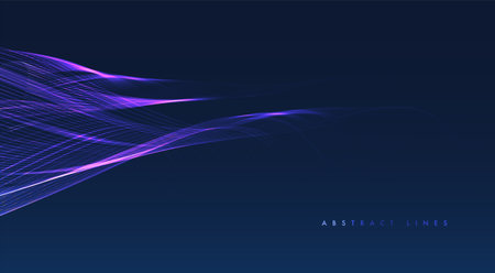 Abstract colored dynamic waves. Modern abstract cover. colorful curve lines. Graphic concept for your designのイラスト素材