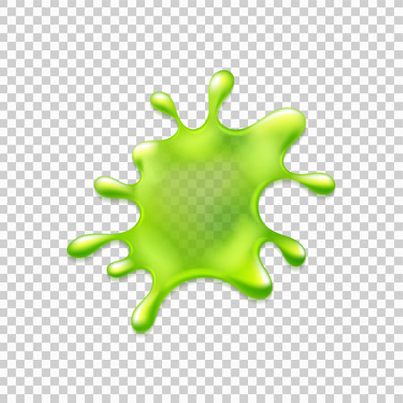 Realistic green slime. Illustration isolated on transparent background. Graphic concept for your designのイラスト素材