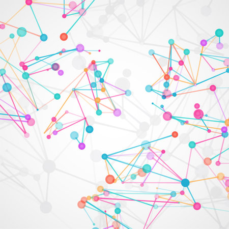 Abstract molecules background. Science background with cells. Futuristic dna illustration. Graphic concept for your designのイラスト素材