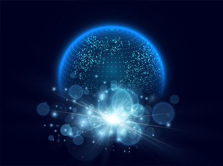Technology image of globe. Global network graphic concept. Worldwide global network internet. Graphic concept for your designのイラスト素材