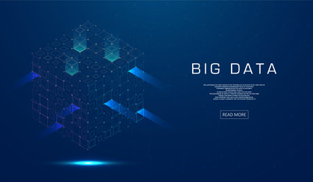 Big data storage technology. Abstract big data visualization. Graphic concept for your designのイラスト素材
