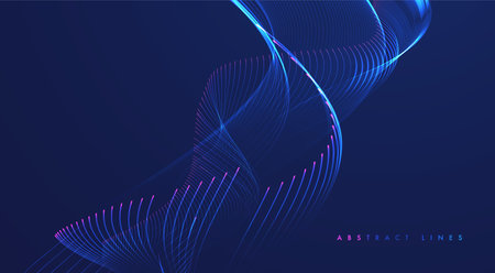 Abstract colored dynamic waves. Modern abstract cover. colorful curve lines. Graphic concept for your designのイラスト素材