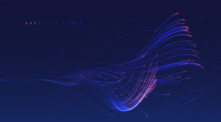 Abstract colored dynamic waves. Modern abstract cover. colorful curve lines. Graphic concept for your designのイラスト素材