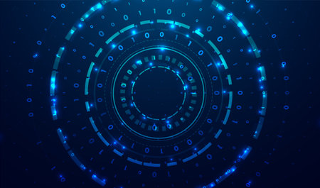 Abstract big data visualization. Big data code representation. Graphic concept for your designのイラスト素材
