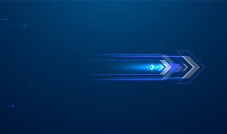 Abstract speed movement of arrows. Digital innovation concept for your design.のイラスト素材