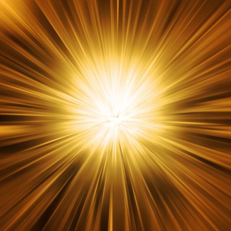 Gold rays of lightの写真素材