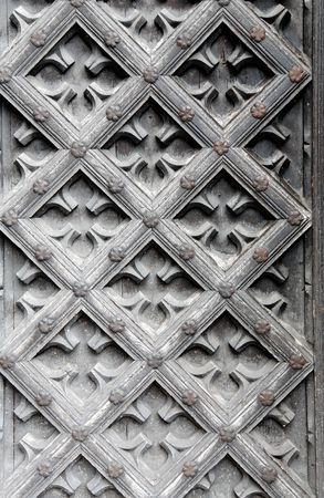 old decorative wooden doorの写真素材