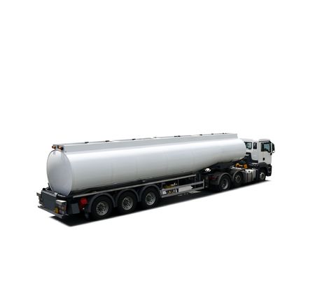 Fuel tanker truck isolatedの写真素材