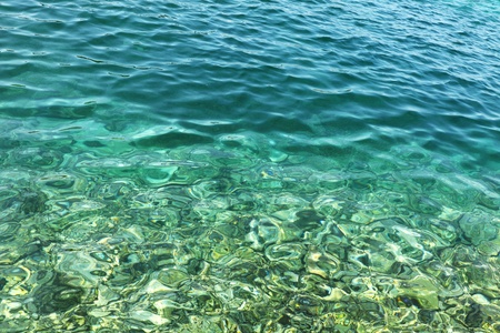 Blue water of adriatic seaの写真素材