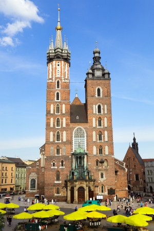 St  Mary Church, famous landmark in Krakow, Polandのeditorial素材
