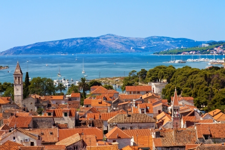 Trogir old town Croatia tourist destination  の写真素材