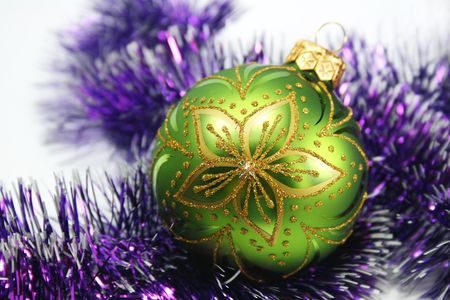 Green new year's decorationの写真素材