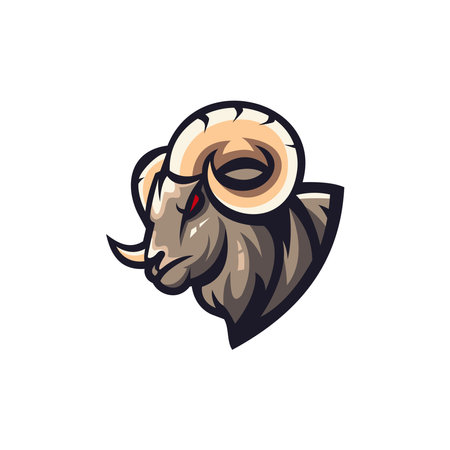 Goat Logo Vector Design Templateのイラスト素材