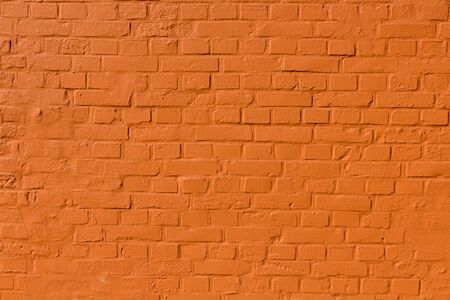 Orange brick wall textureの写真素材