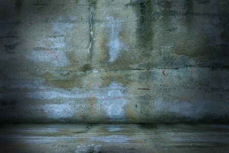 Dark stone vintage wall backgroundの写真素材