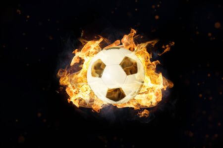 Soccer ball on fire