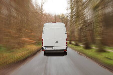 Van on the road