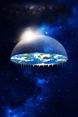 Flat earth in spaceの写真素材