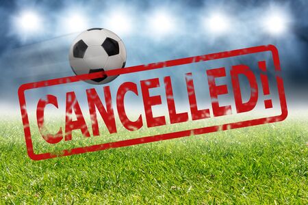 Sport event canceled because of coronavirus outbreakの写真素材