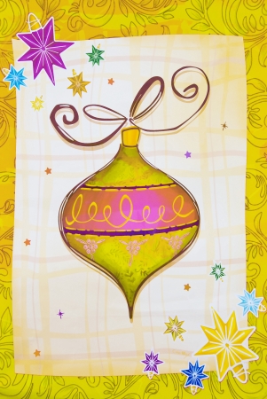 painted ornament with stars and decorative backgroundの写真素材