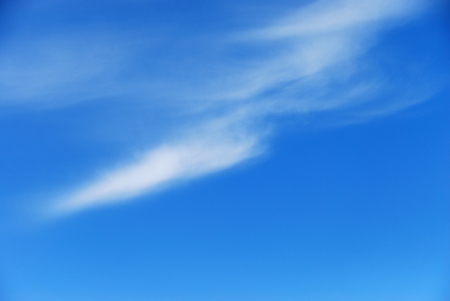 azure blue sky with white clouds of different typesの写真素材