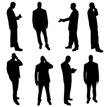 Silhouettes of businesspeopleのイラスト素材
