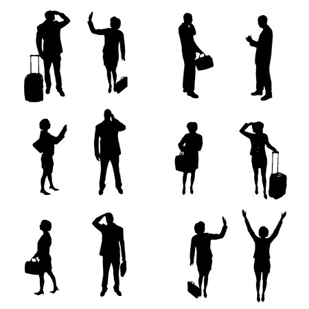 Silhouettes of businesspeopleのイラスト素材