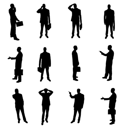 Silhouettes of businesspeopleのイラスト素材