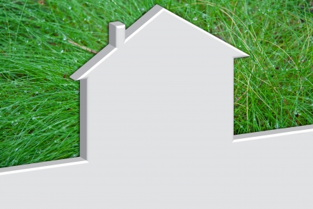 white 3d house on bacground with keyの写真素材