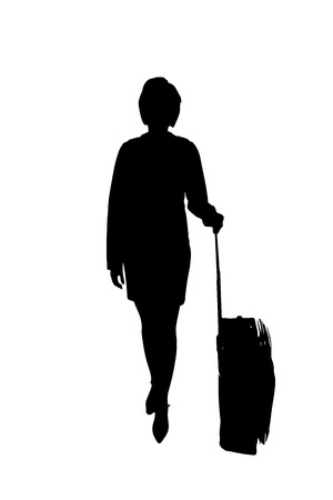 Woman like silhouette an white background.のイラスト素材