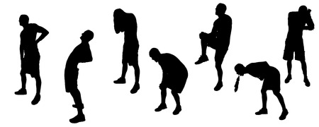Vector silhouettes of sporting activities.のイラスト素材