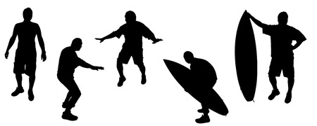 Vector silhouettes of sporting activities.のイラスト素材