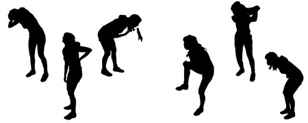 Vector silhouettes of sporting activities.のイラスト素材