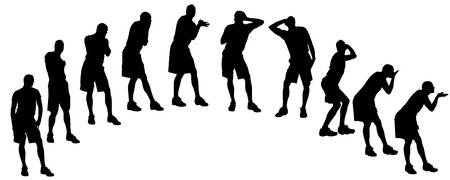 Vector silhouette of men who are homosexual.のイラスト素材