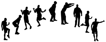 Vector silhouette of men who are homosexual.のイラスト素材