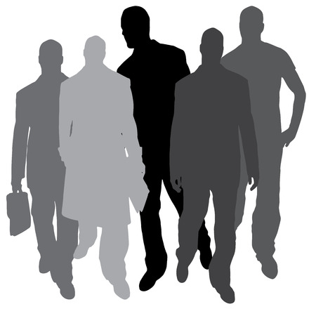 Vector silhouette of businessman on a white background.のイラスト素材