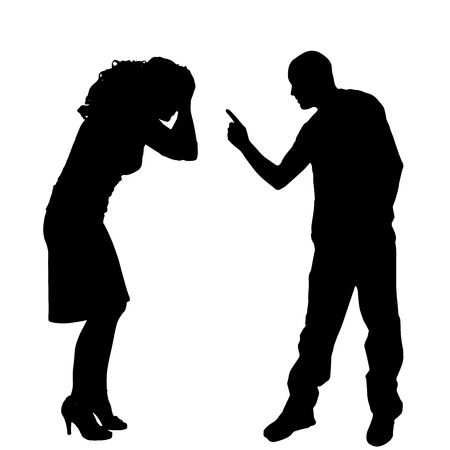 Vector silhouettes of woman on a white background.のイラスト素材