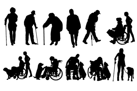 silhouette of family on a white background. のイラスト素材