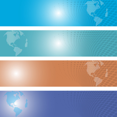 silhouette of a colored background with a globe.のイラスト素材