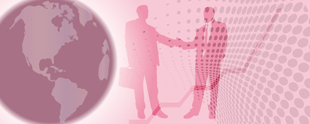 Vector background with a globe and  graph.のイラスト素材