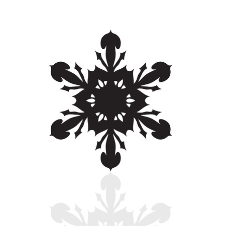 Vector image of snowflakes on a white background.のイラスト素材