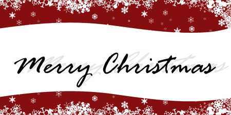 Vector picture with a Christmas theme on a red background.のイラスト素材
