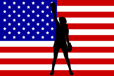 Vector image of the American flag as a background.のイラスト素材