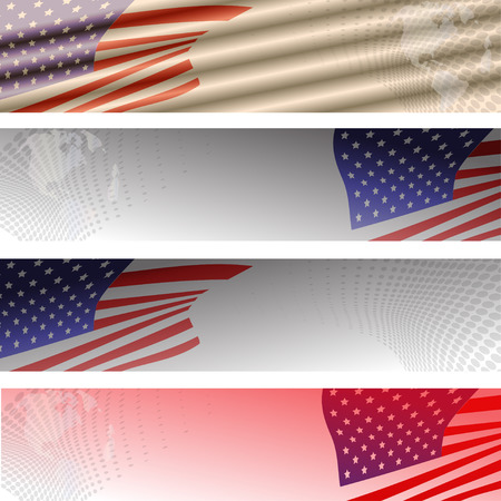 Vector image of the American flag as a background.のイラスト素材