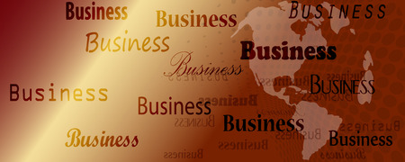 Vector background with a globe and inscription business.のイラスト素材