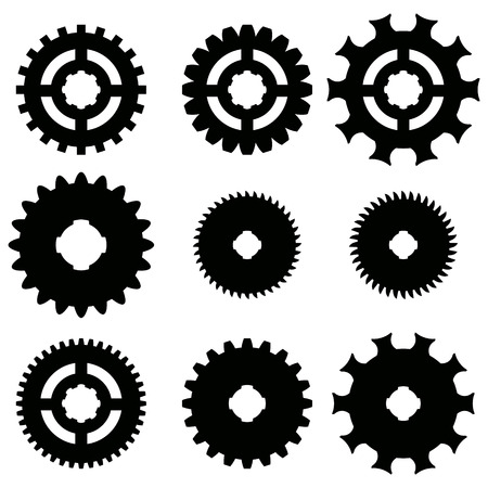 Vector image of gears on a white background.のイラスト素材