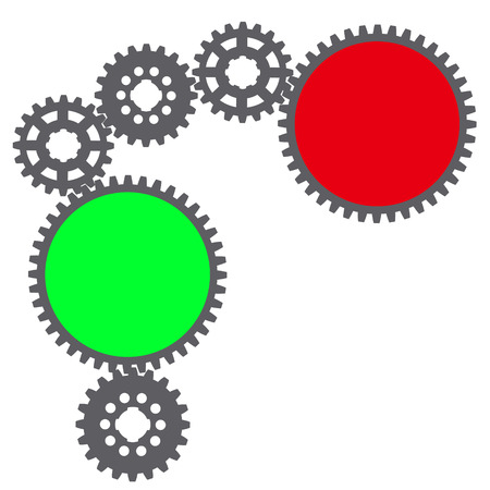 Vector image of gears on white background.のイラスト素材